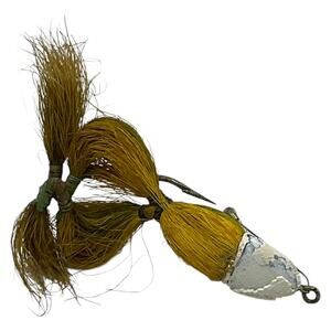 South Bend Weighted Casting Frog Lure Vintage Weedless with Hair Legs